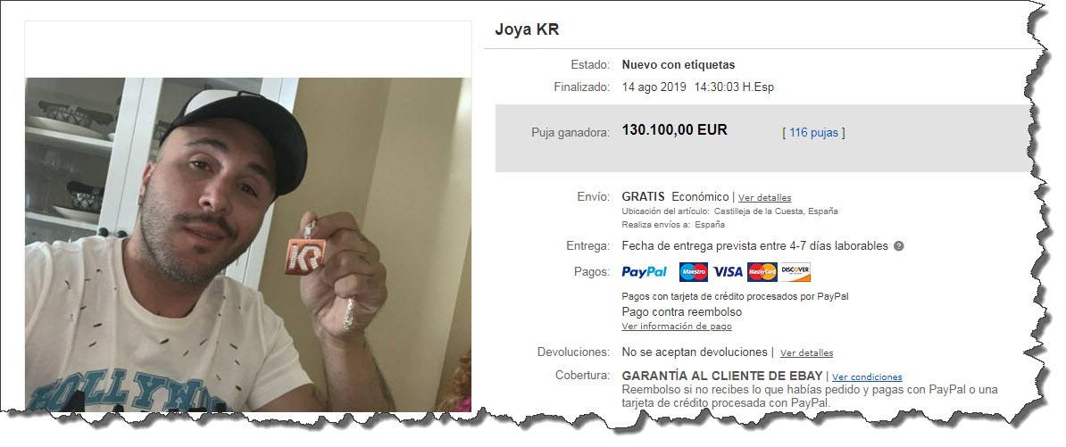 … y Kiko Rivera vendió su collar por… ¡ 130.000 EUROS !