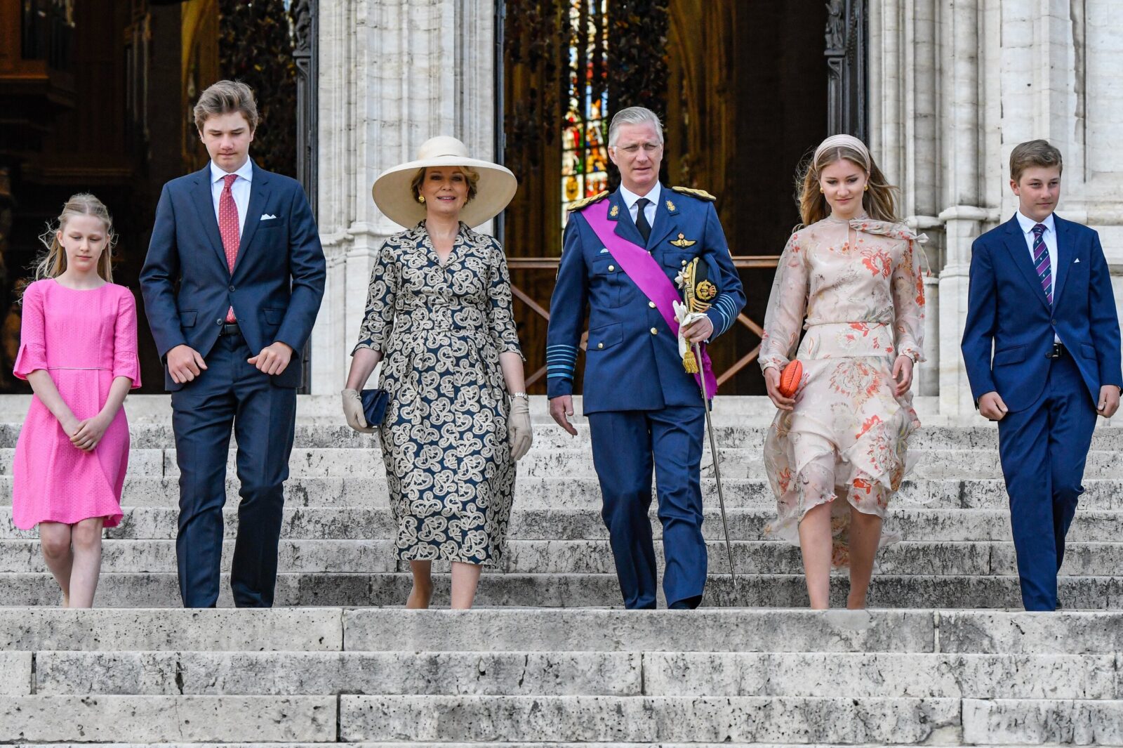 El Rey y la Reina de Bélgica asisten al Te Deum del Día Nacional 2020 3 - Los reyes de Bélgica en el Día Nacional 2020