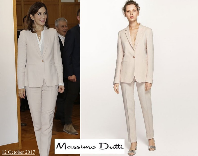 Massimo Dutti slim-fit pink linen suit