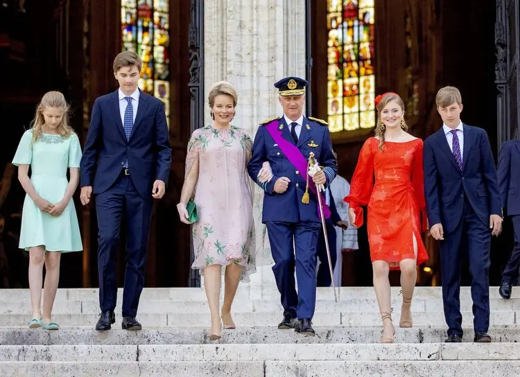 Los reyes de los belgas asisten al Te Deum del Día Nacional 2021
