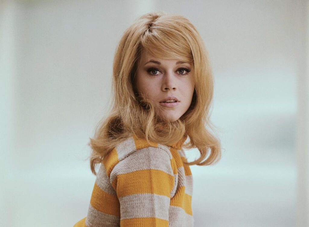 LOS ANGELES – CIRCA 1968:  American actress, political activist, and former fashion model, Jane Fonda, poses for a portrait, circa 1968 in Los Angeles, CA. (Photo by Jeff Hochberg/Getty Images)