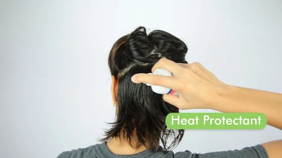 Aplica un protector de calor en tu cabello - Cómo secar el cabello con un cepillo redondo