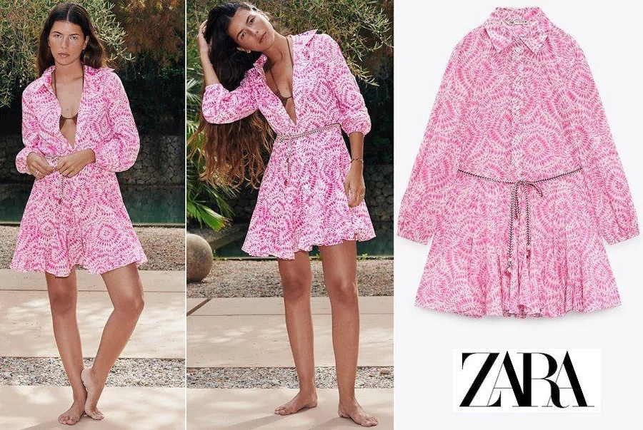 Vestido Mini Estampado Zara