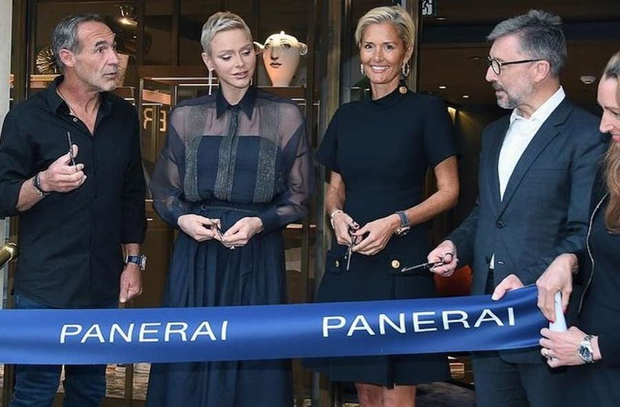 La princesa Charlene asistió a la inauguración de la nueva tienda de Panerai