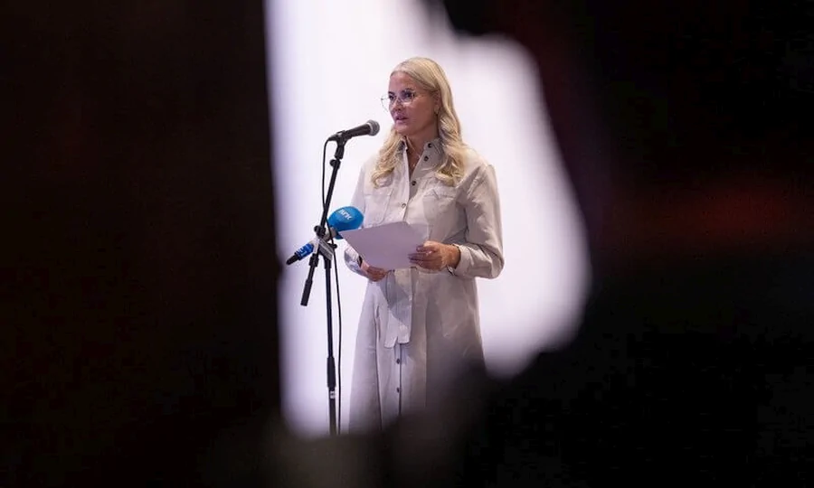La princesa heredera Mette-Marit asistió a un evento conmemorativo en Akershusstranda