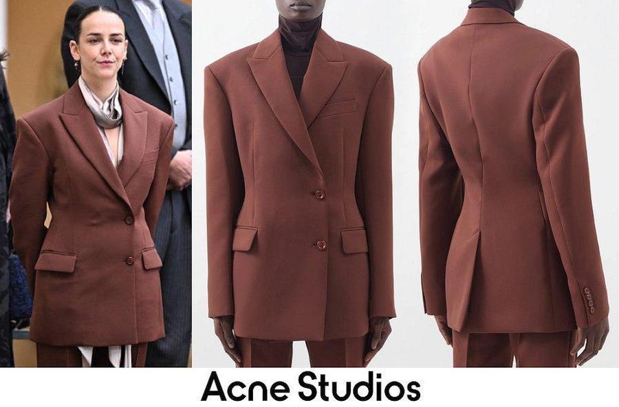 ACNE STUDIOS Jaiba double-breasted crepe suit jacket
