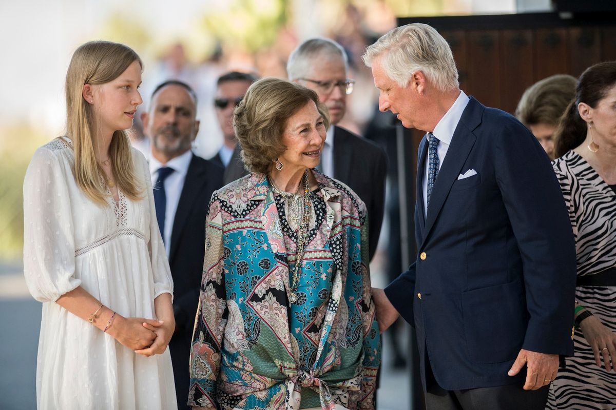 La reina Sofía y la princesa Eléonore asisten al acto conmemorativo del 30 aniversario de la muerte del rey Balduino
