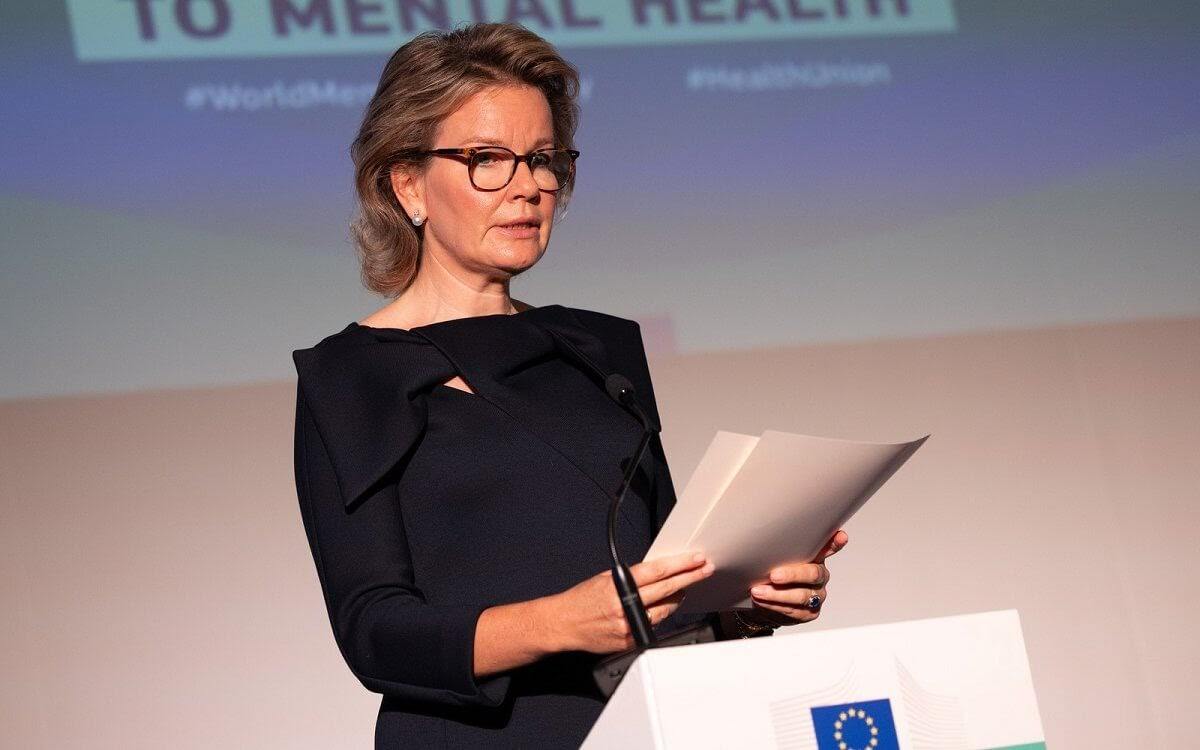La reina Matilde de Bélgica asistió a la conferencia del Día Mundial de la Salud Mental