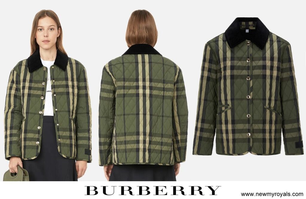 Princess of Wales wore BURBERRY Check Diamond Quilted Coat.
