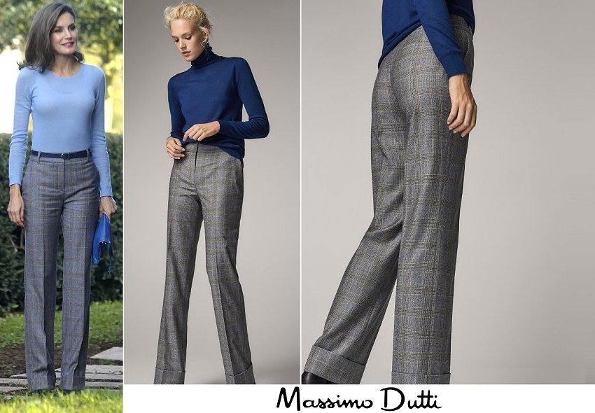 Pantalón grande cuadros Massimo Dutti