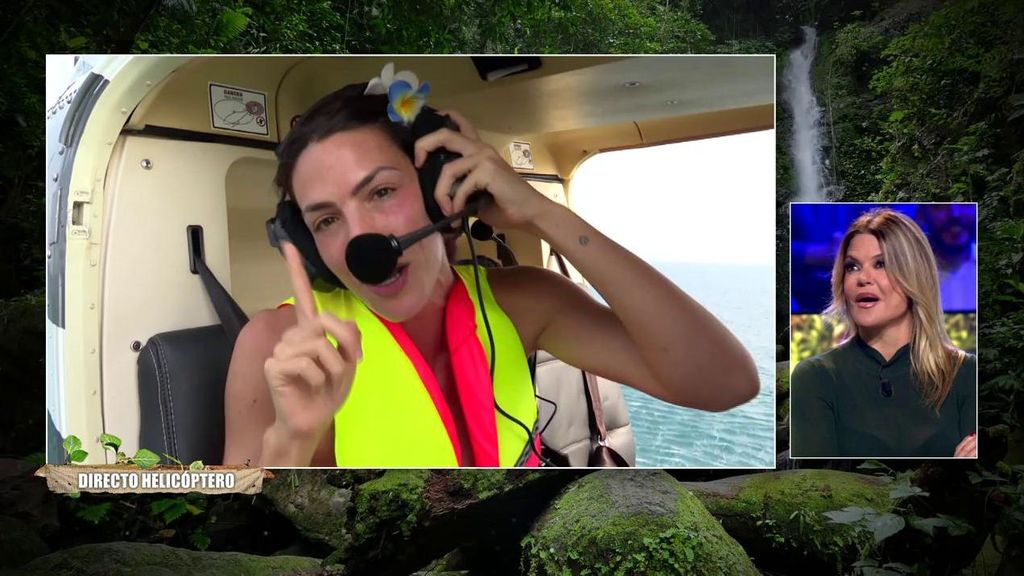 laura matamoros en supervivientes1 - Laura Matamoros sorprende con su dedicatoria antes de saltar del helicóptero