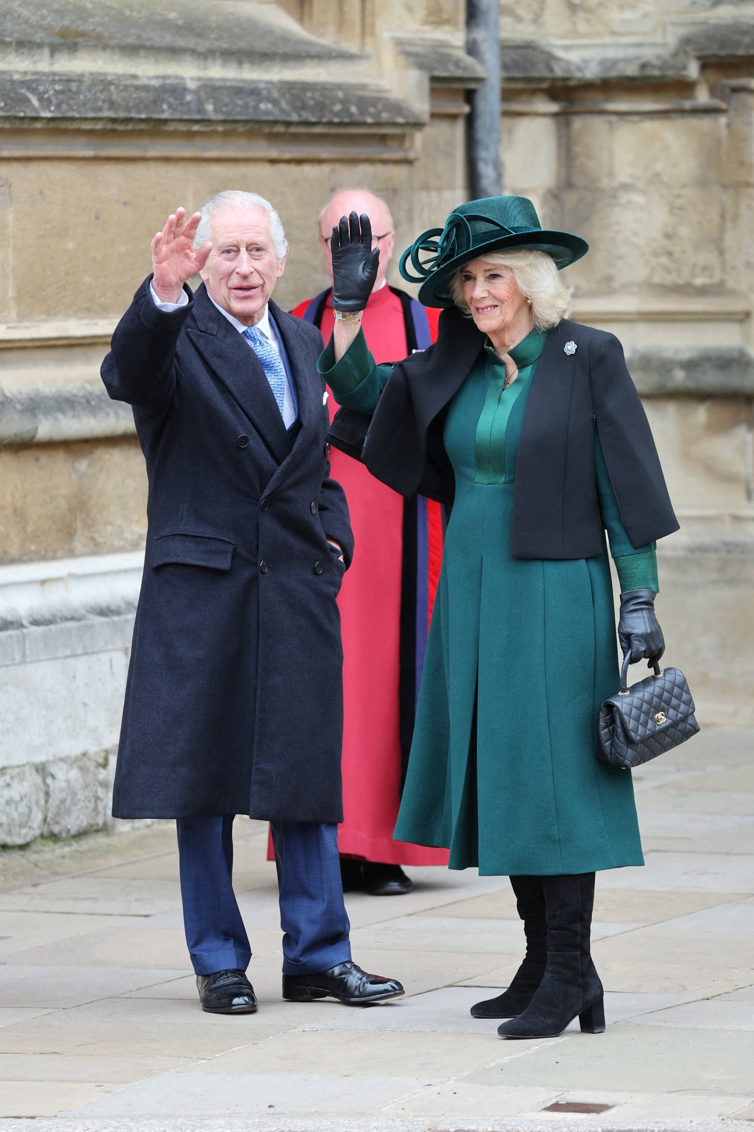 Los reyes del Reino Unido asisten al servicio de Mattins de Pascua de 2024 en el Castillo de Windsor