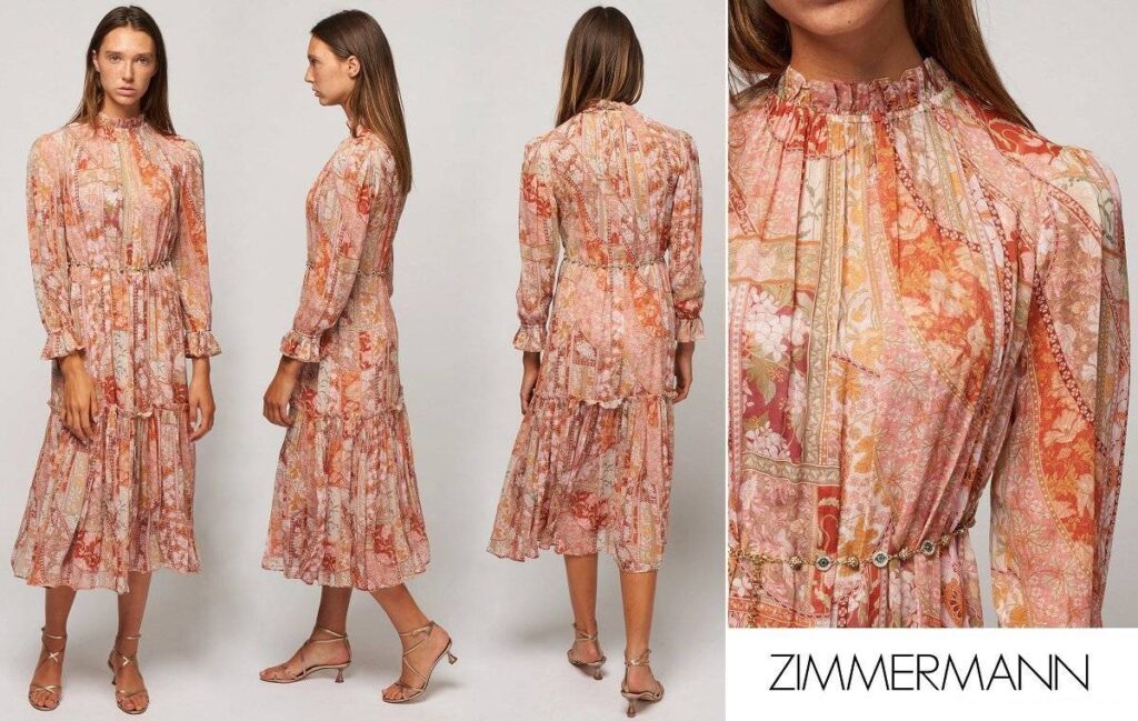 Vestido midi tubular con diseño caleidoscopio de Zimmermann