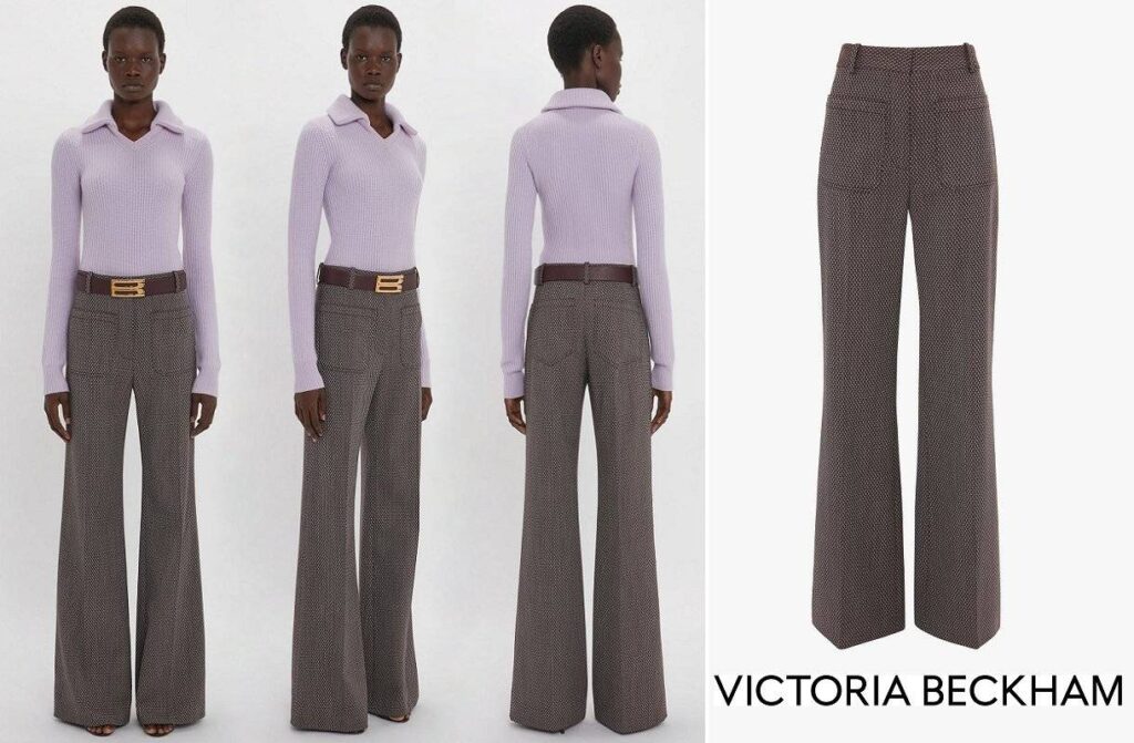 The Duchess of Edinburgh wore Victoria Beckham Alina Trousers in Tobacco. www.newmyroyals.com