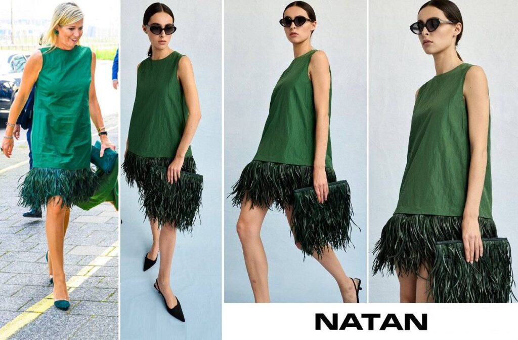 Vestido Natan Touki en color verde oscuro