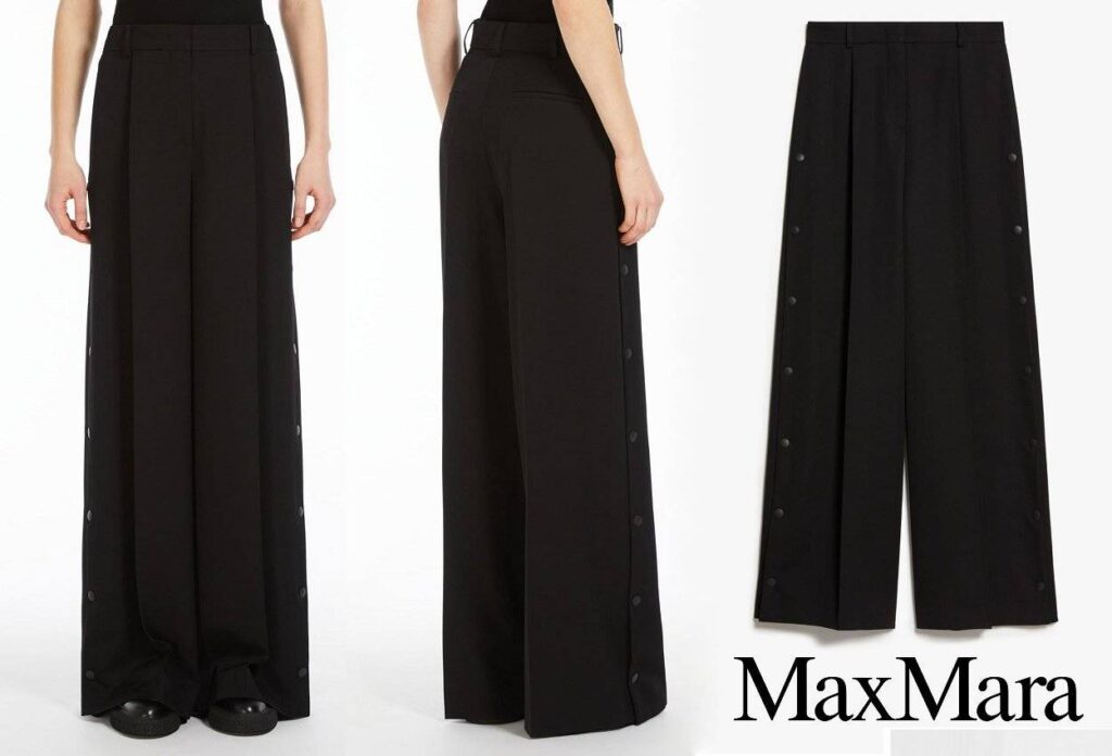 Pantalones anchos de lana y mohair Segale de Max Mara