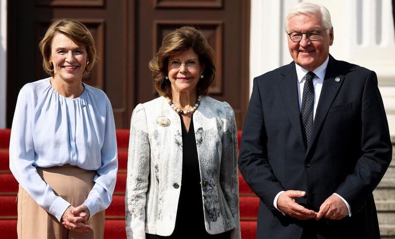 La reina Silvia asiste a una reunión en el Palacio Bellevue de Berlín