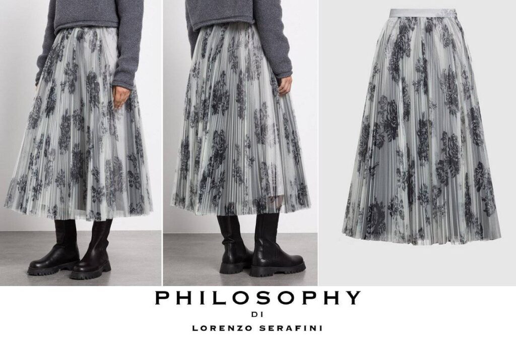 Falda plisada con estampado floral de Philosophy di Lorenzo Serafini