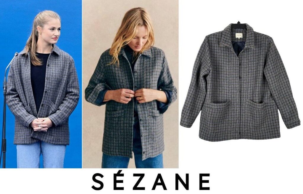 Chaqueta Sezane Will con estampado de cuadros de Edimburgo