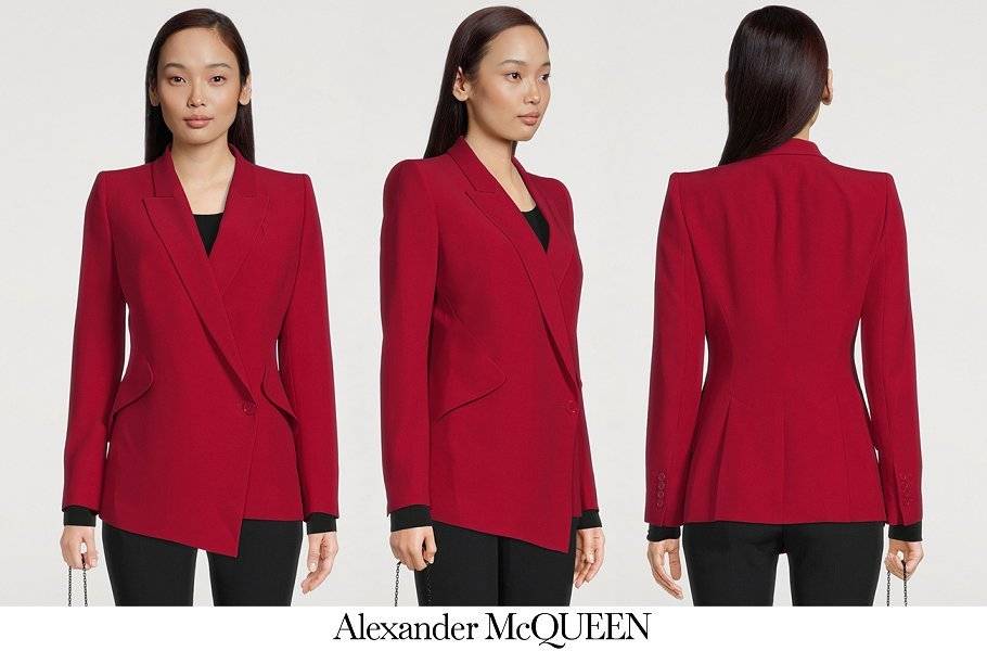 ALEXANDER MCQUEEN Blazer asimétrico de crepé