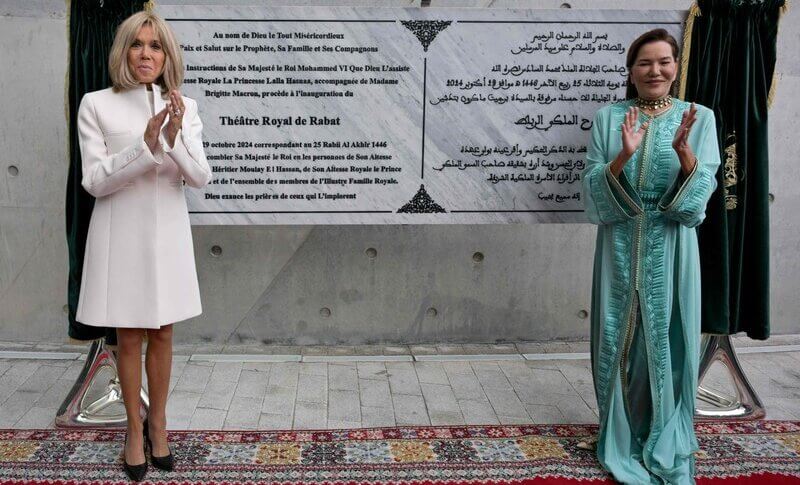 La Princesa Lalla Hasna y Brigitte Macron visitan el Gran Teatro de Rabat 02 - La Princesa Lalla Hasna y Brigitte Macron visitan el Gran Teatro de Rabat