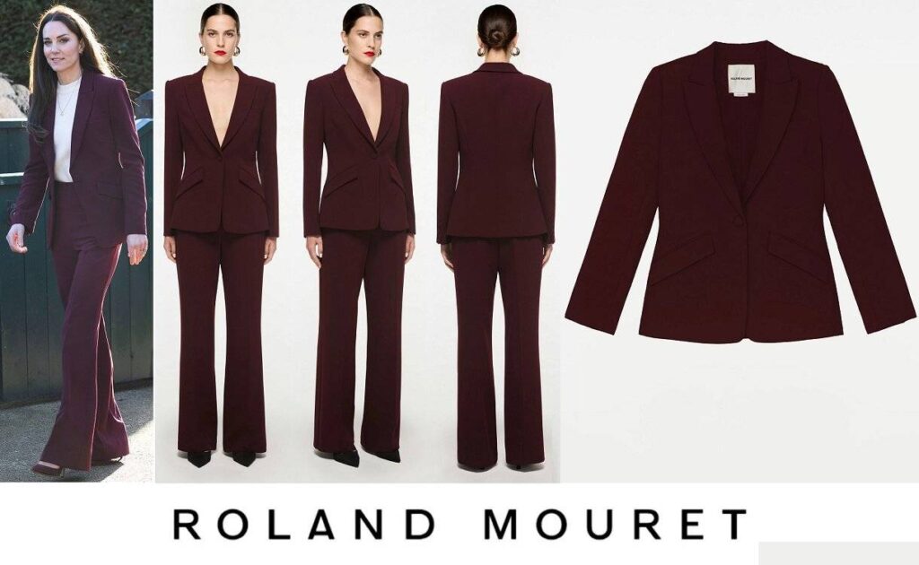 Traje burdeos de Roland Mouret