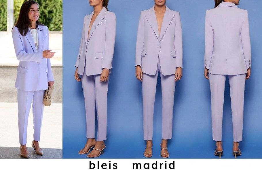 Blazer y pantalón lavanda de Bleis Madrid