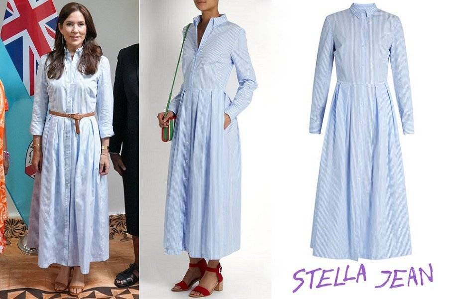 Vestido camisero de algodón a rayas Disordinata de Stella Jean