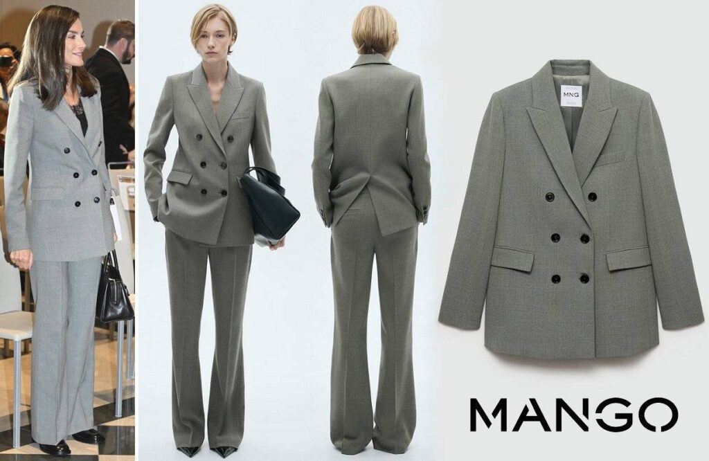 Blazer de traje cruzado de Mango