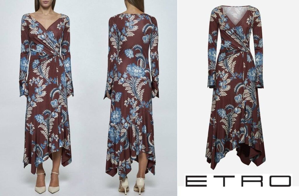 Vestido de viscosa con estampado de pañuelo ETRO