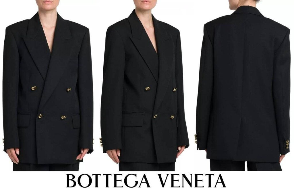 Blazer cruzado de sarga de lana de Bottega Veneta