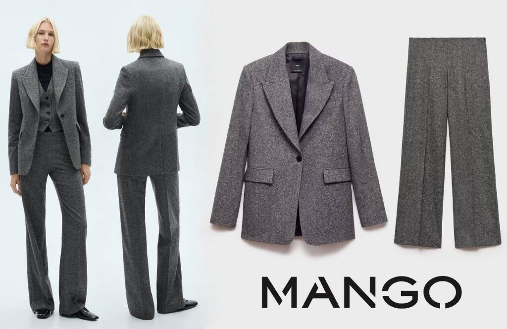 Blazer de traje Mango Pepper