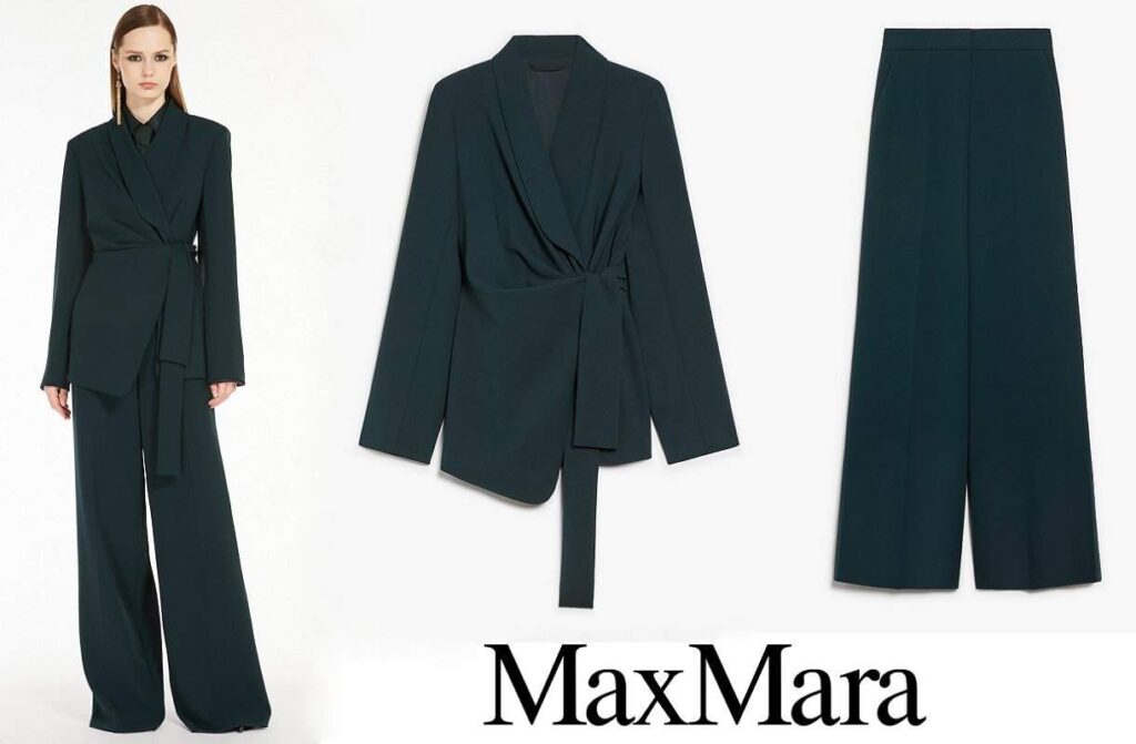 Usuarios de chaqueta cruzada y pantalón recto de cady MAX MARA