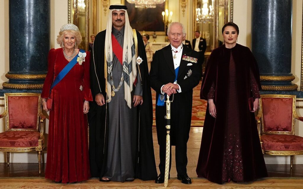 El rey Carlos y la reina Camila ofrecen un banquete de Estado para el emir de Qatar 09 1024x638 - El Rey Carlos y la Reina Camila ofrecen un Banquete de Estado para el Emir de Qatar