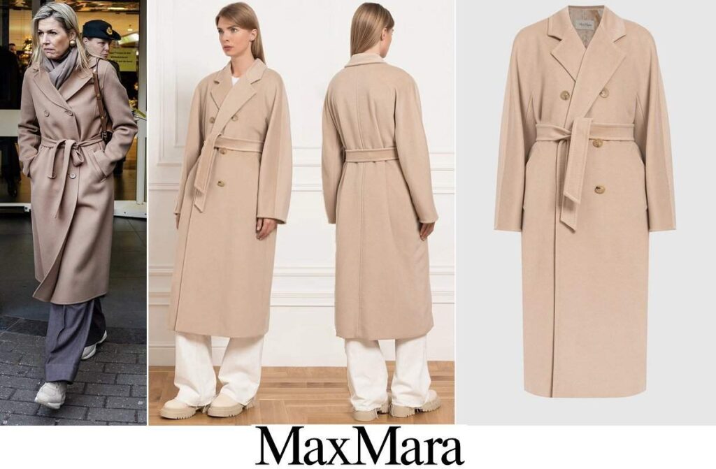 Abrigo de lana y cachemir beige Madame de Max Mara