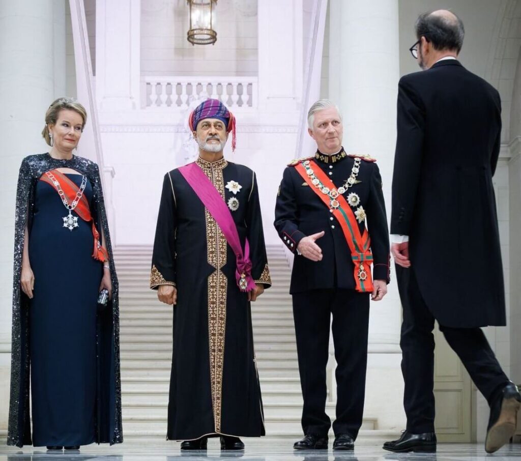 El rey y la reina de Belgica ofrecen un banquete de Estado para el sultan Haitham bin Tariq 4 1024x906 - El Rey y la Reina de Bélgica ofrecen un banquete de Estado en honor al Sultán Haitham bin Tariq