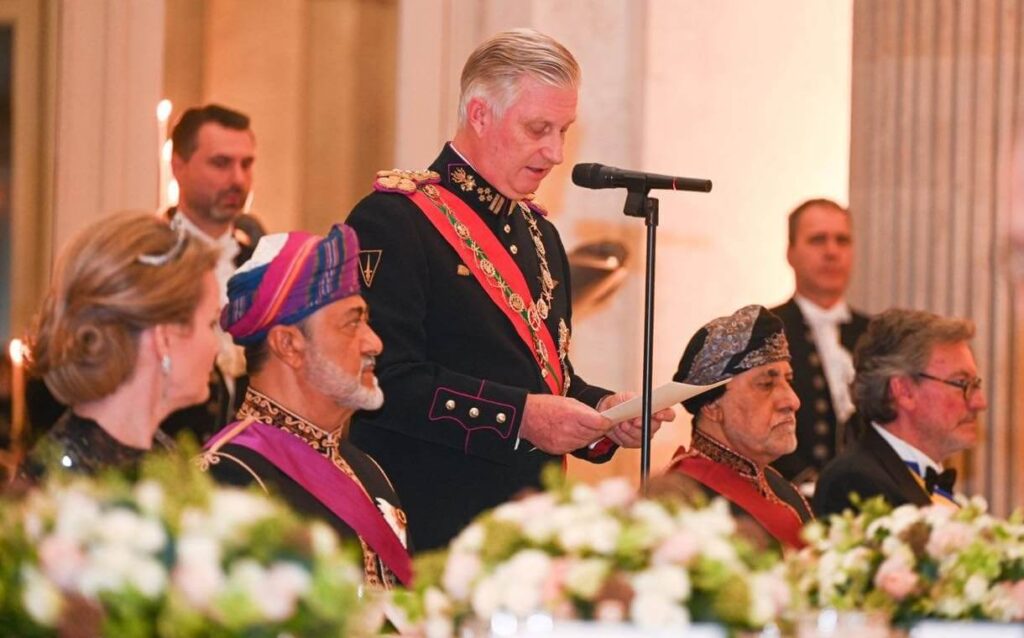 El rey y la reina de Belgica ofrecen un banquete de Estado para el sultan Haitham bin Tariq 7 1024x638 - El Rey y la Reina de Bélgica ofrecen un banquete de Estado en honor al Sultán Haitham bin Tariq