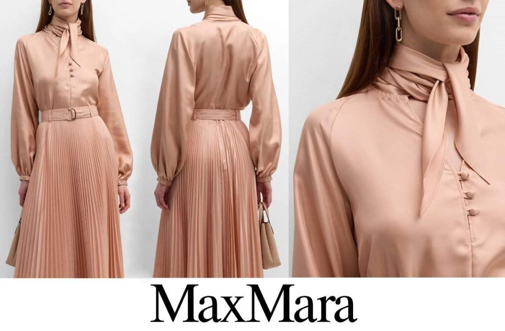 Blusa de seda con cuello de pañuelo Albenga de Max Mara