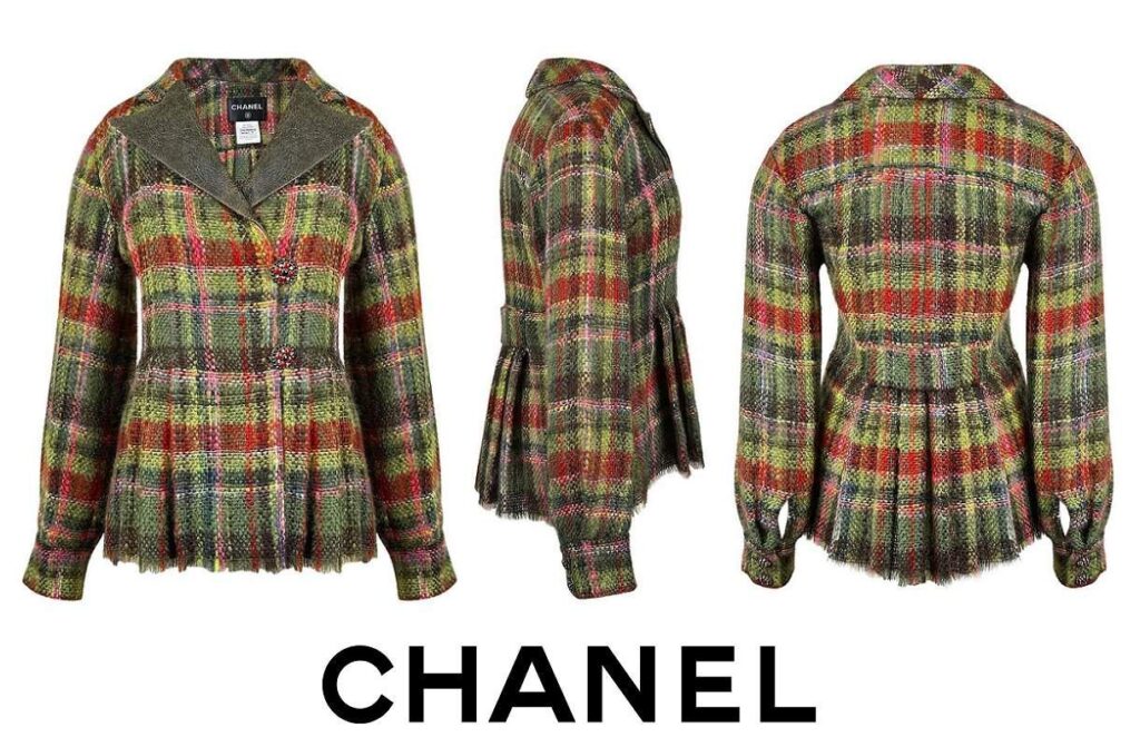 Chaqueta de mohair a cuadros de Chanel