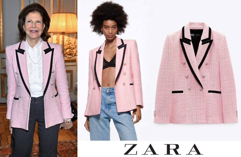 Blazer estructurado con ribetes en contraste de Zara