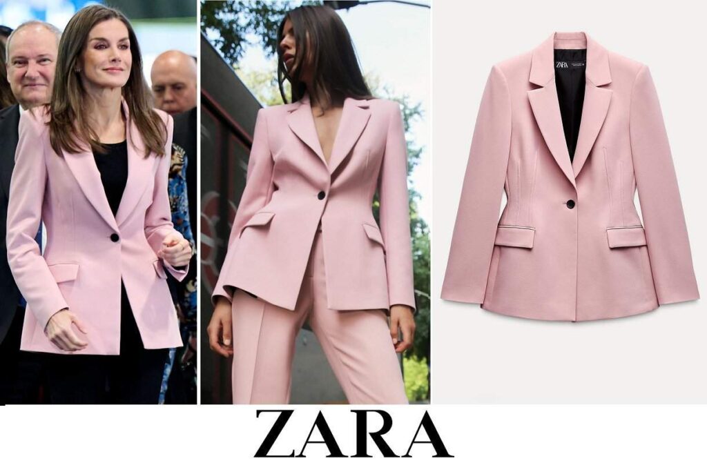 Americana de sastre rosa de Zara