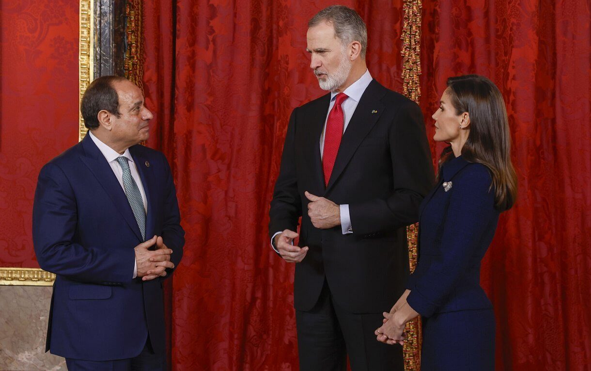 ¡Los Reyes de España reciben al presidente de Egipto con un lujoso almuerzo!