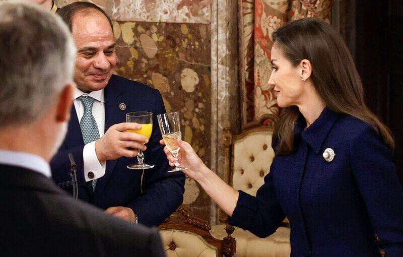 Los Reyes de Espana ofrecen un almuerzo al presidente de Egipto 7 - ¡Los Reyes de España reciben al presidente de Egipto con un lujoso almuerzo!